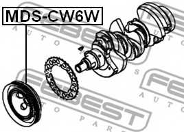 Ременный шкив коленвала FEBEST MDS-CW6W - изображение 1