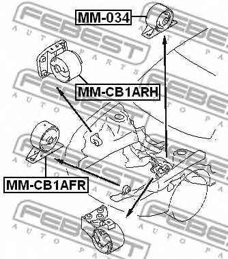Подвеска двигателя FEBEST MM-034 - изображение 1