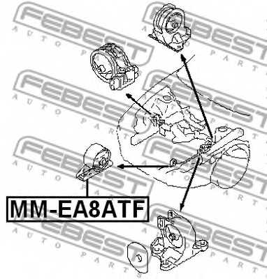 Подвеска двигателя FEBEST MM-EA8ATF - изображение 1