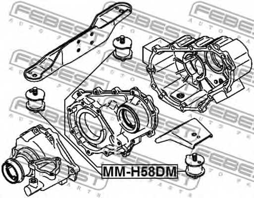 Опора, дифференциал FEBEST MM-H58DM - изображение 1