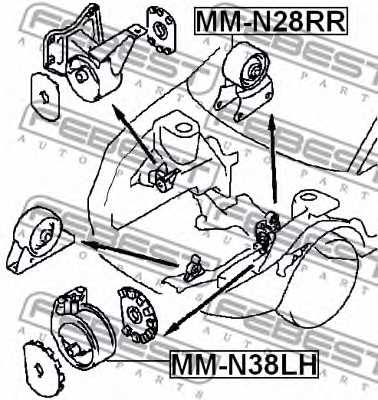 Подвеска двигателя FEBEST MM-N38LH - изображение 1