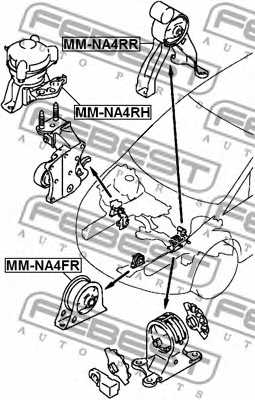 Подвеска двигателя FEBEST MM-NA4FR - изображение 1
