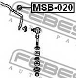 Опора стабилизатора FEBEST MSB-020 - изображение 1