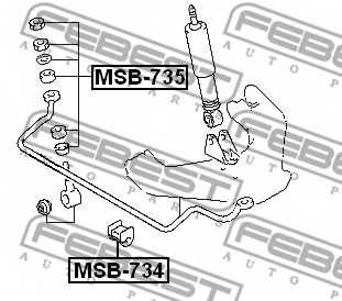 Опора стабилизатора FEBEST MSB-734 - изображение 1