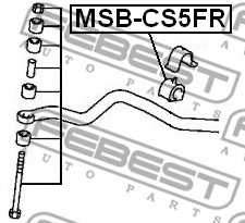 Опора стабилизатора FEBEST MSB-CS5FR - изображение 1