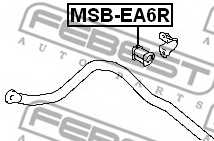 Опора стабилизатора FEBEST MSB-EA6R - изображение 1