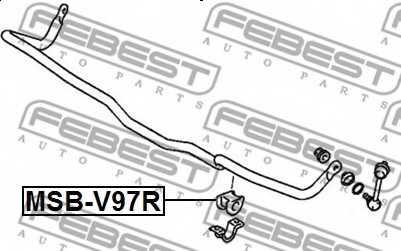 Опора стабилизатора FEBEST MSB-V97R - изображение 1