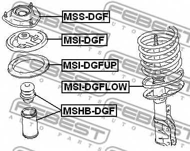 Тарелка пружины FEBEST MSI-DGF - изображение 1