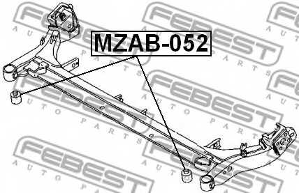Втулка балки моста FEBEST MZAB-052 - изображение 1