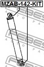 Втулка, амортизатор FEBEST MZAB-142-KIT - изображение 1