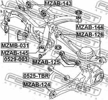 Втулка балки моста FEBEST MZAB-143 - изображение 1