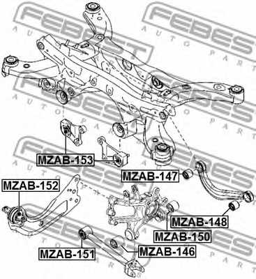 Втулка рычага колесной подвески FEBEST MZAB-146 - изображение 1