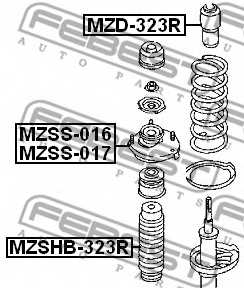 Амортизатор задний <b>FEBEST MZD-323R</b> - изображение 1