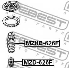 Амортизатор передний <b>FEBEST MZD-626F</b> - изображение 1