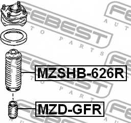 Амортизатор задний <b>FEBEST MZD-GFR</b> - изображение 1