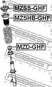 Амортизатор передний <b>FEBEST MZD-GHF</b> - изображение 1