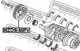 Ременный шкив коленвала FEBEST MZDS-MPV - изображение 1