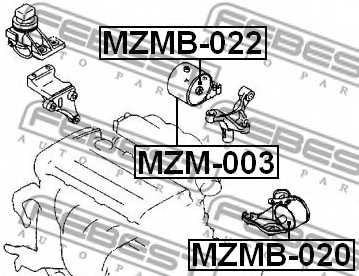 Подвеска двигателя FEBEST MZM-003 - изображение 1