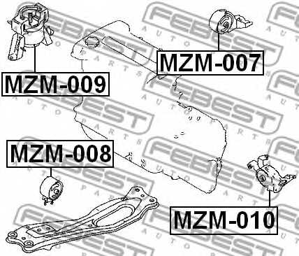 Подвеска двигателя FEBEST MZM-010 - изображение 1
