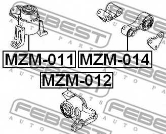 Подвеска двигателя FEBEST MZM-012 - изображение 1