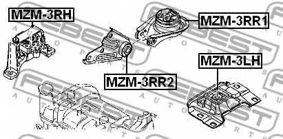 Подвеска двигателя FEBEST MZM-3RH - изображение 1