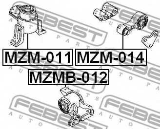 Подвеска двигателя FEBEST MZMB-012 - изображение 1