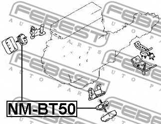Подвеска двигателя FEBEST MZM-BT50 - изображение 1