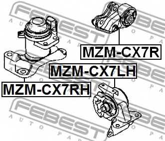 Подвеска двигателя FEBEST MZM-CX7LH - изображение 1
