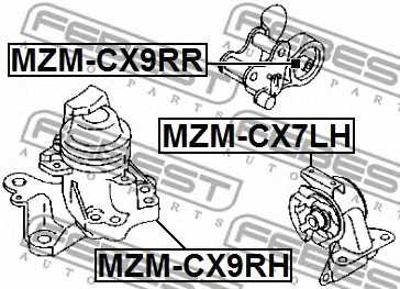 Подвеска двигателя FEBEST MZM-CX9RR - изображение 1