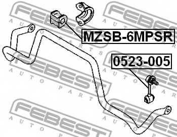 Опора стабилизатора FEBEST MZSB-6MPSR - изображение 1