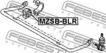 Опора стабилизатора FEBEST MZSB-BLR - изображение 1