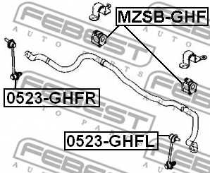 Опора стабилизатора FEBEST MZSB-GHF - изображение 1