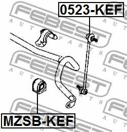 Опора стабилизатора FEBEST MZSB-KEF - изображение 1
