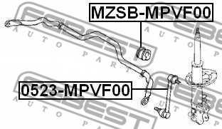 Опора стабилизатора FEBEST MZSB-MPVF00 - изображение 1