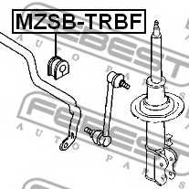 Опора стабилизатора FEBEST MZSB-TRBF - изображение 1