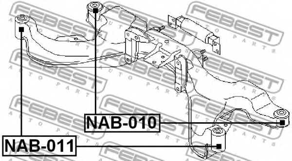 Втулка балки моста FEBEST NAB-011 - изображение 1