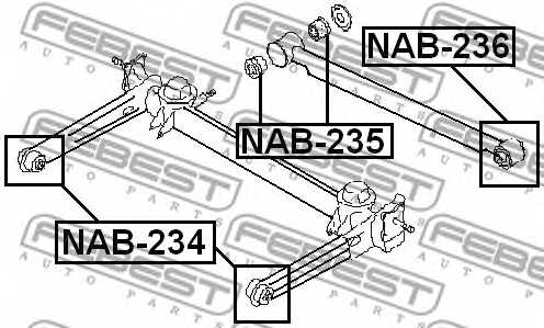 Втулка балки моста FEBEST NAB-234 - изображение 1