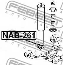 Втулка, амортизатор FEBEST NAB-261 - изображение 1