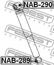 Втулка, амортизатор FEBEST NAB-290 - изображение 1