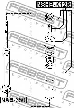 Втулка, амортизатор FEBEST NAB-350 - изображение 1
