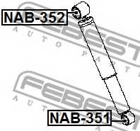 Втулка, амортизатор FEBEST NAB-352 - изображение 1