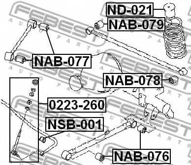 Отбойник заднего амортизатора FEBEST ND-021 - изображение 1