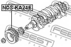 Ременный шкив коленвала FEBEST NDS-KA24E - изображение 1