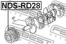 Ременный шкив коленвала FEBEST NDS-RD28 - изображение 1
