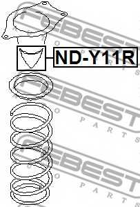 Амортизатор задний для NISSAN AD, AVENIR, EXPERT(W11), SUNNY(Y10), TSUBAME <b>FEBEST ND-Y11R</b> - изображение 1