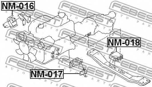 Подвеска двигателя FEBEST NM-016 - изображение 1