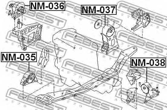 Подвеска двигателя FEBEST NM-035 - изображение 1