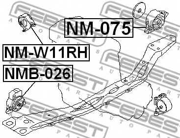 Подвеска двигателя FEBEST NMB-026 - изображение 1