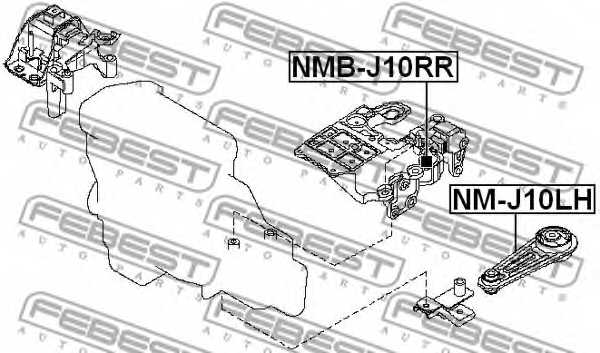 Подвеска автоматической коробки передач FEBEST NMB-J10RR - изображение 1
