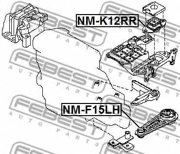 Подвеска двигателя FEBEST NM-F15LH - изображение 1